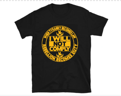 Printed T-shirt I WILL NOT COMPLY