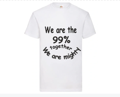 Printed T-shirt We are the 99% together we are mighty